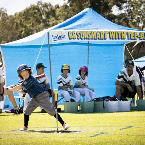 Young players learning tee-ball